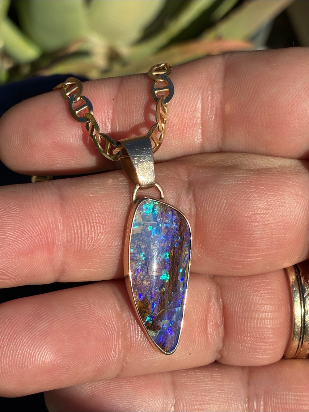 Pipe Opal Pendant (14K Gold) - Picture 10 of 16